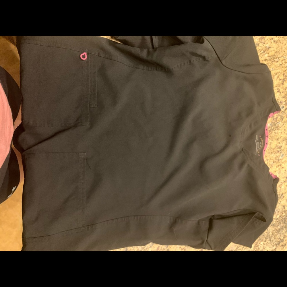 Heart soul black scrubs